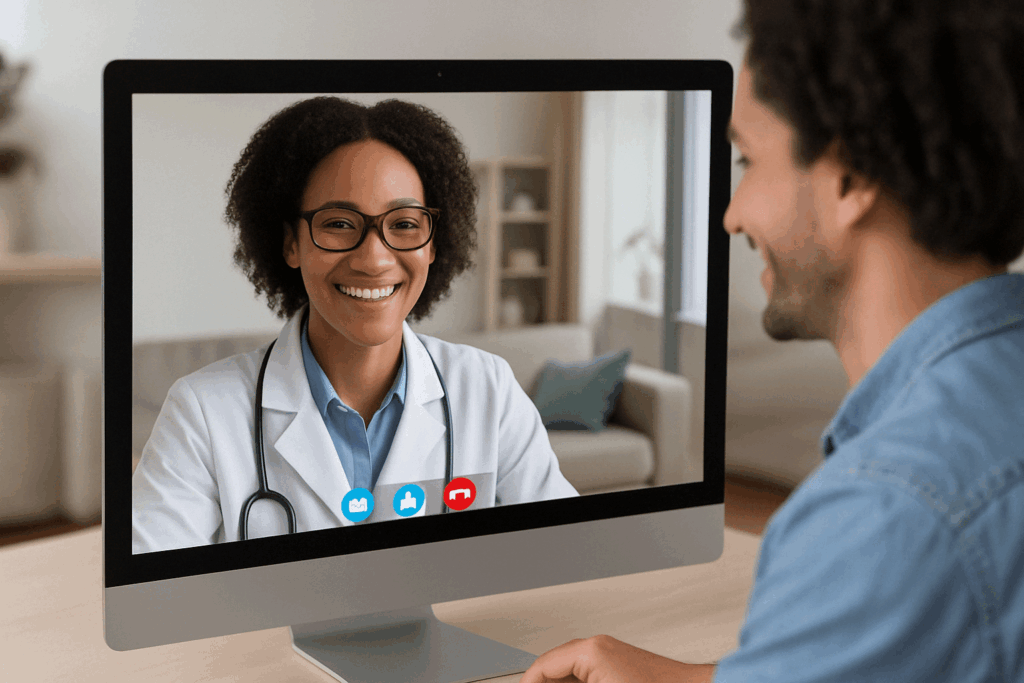 Two Doctors Talking On a Screen